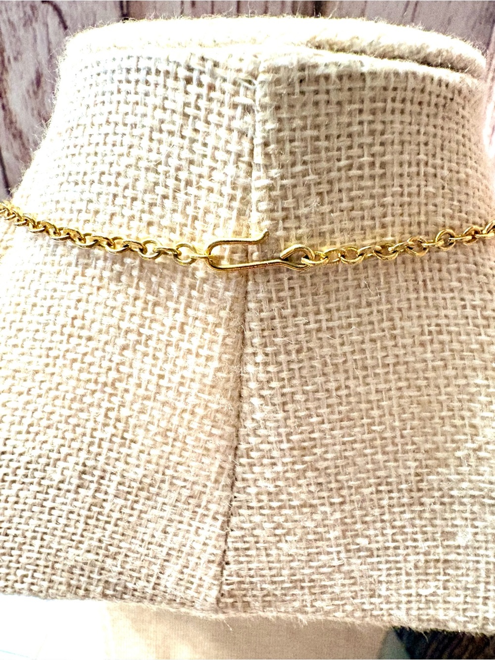 Monet Vintage Gold-Tone Necklace with Black Stone and Crystal Drops - Picture 3 of 4